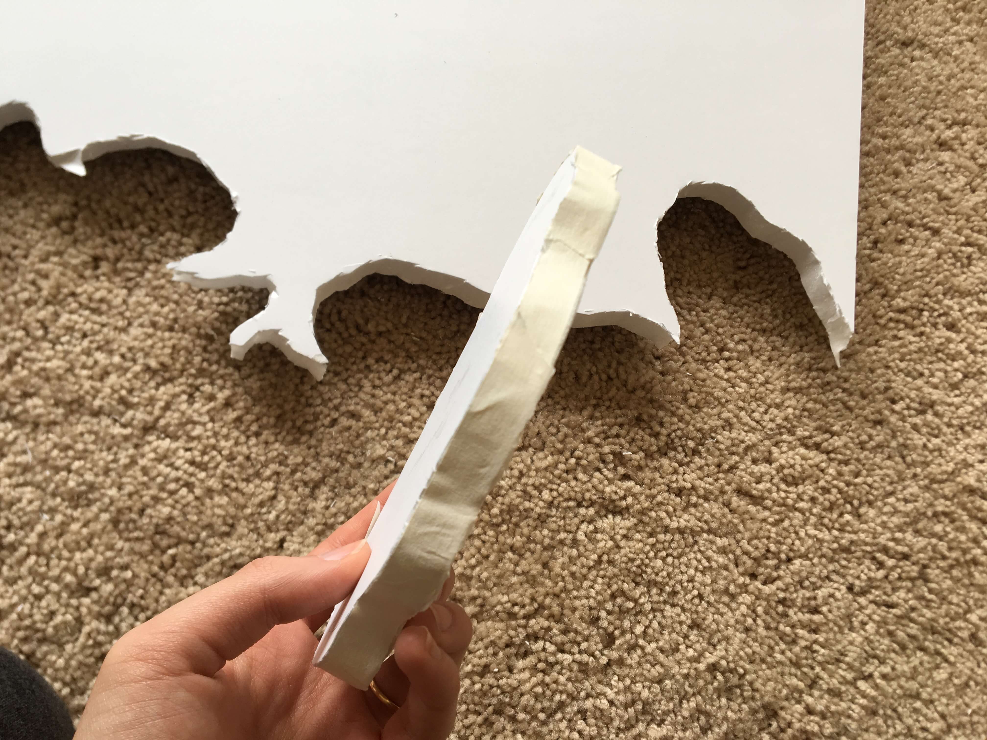 covering edges with tape