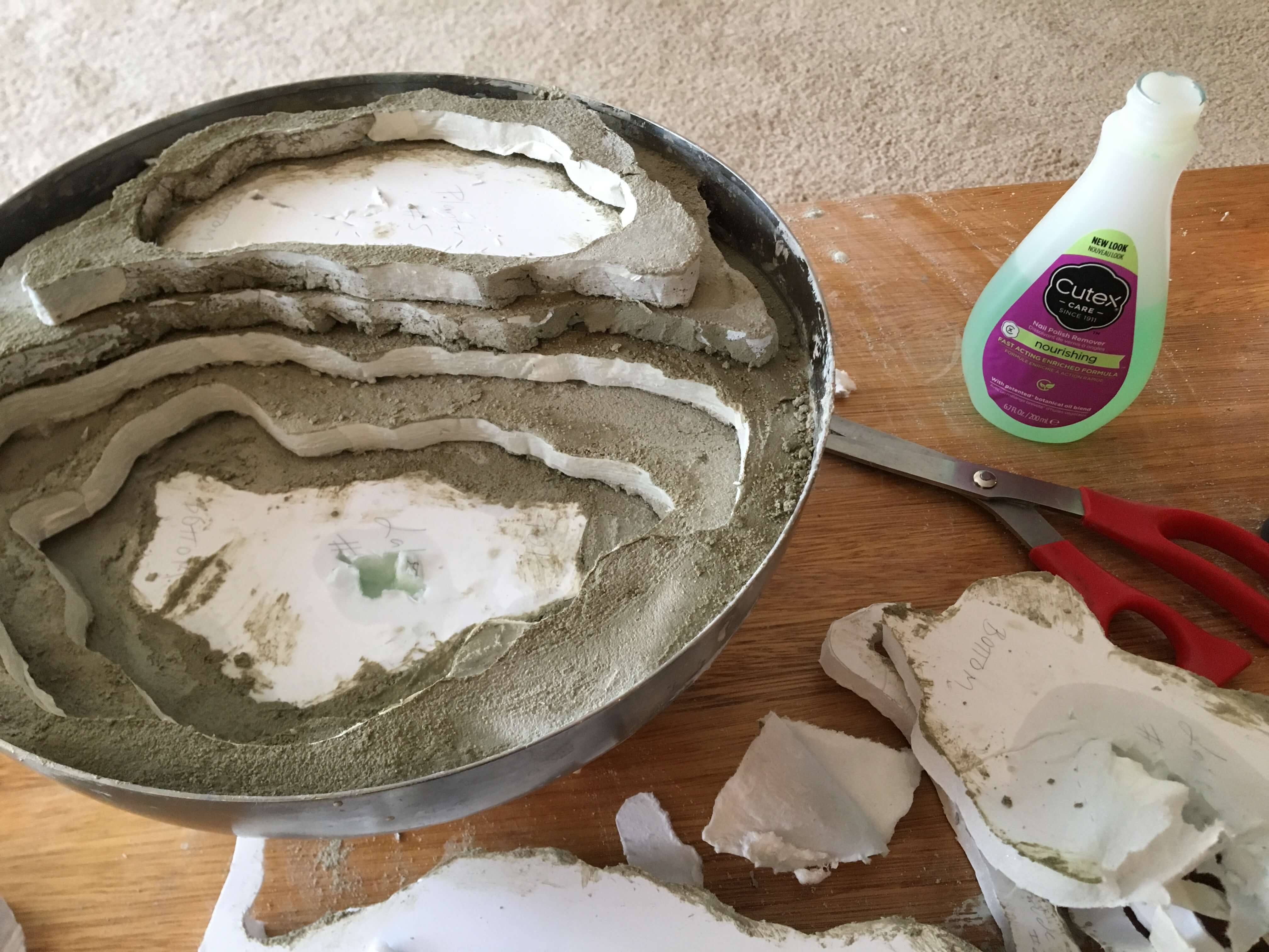 using nail polish remover to dissolve foam