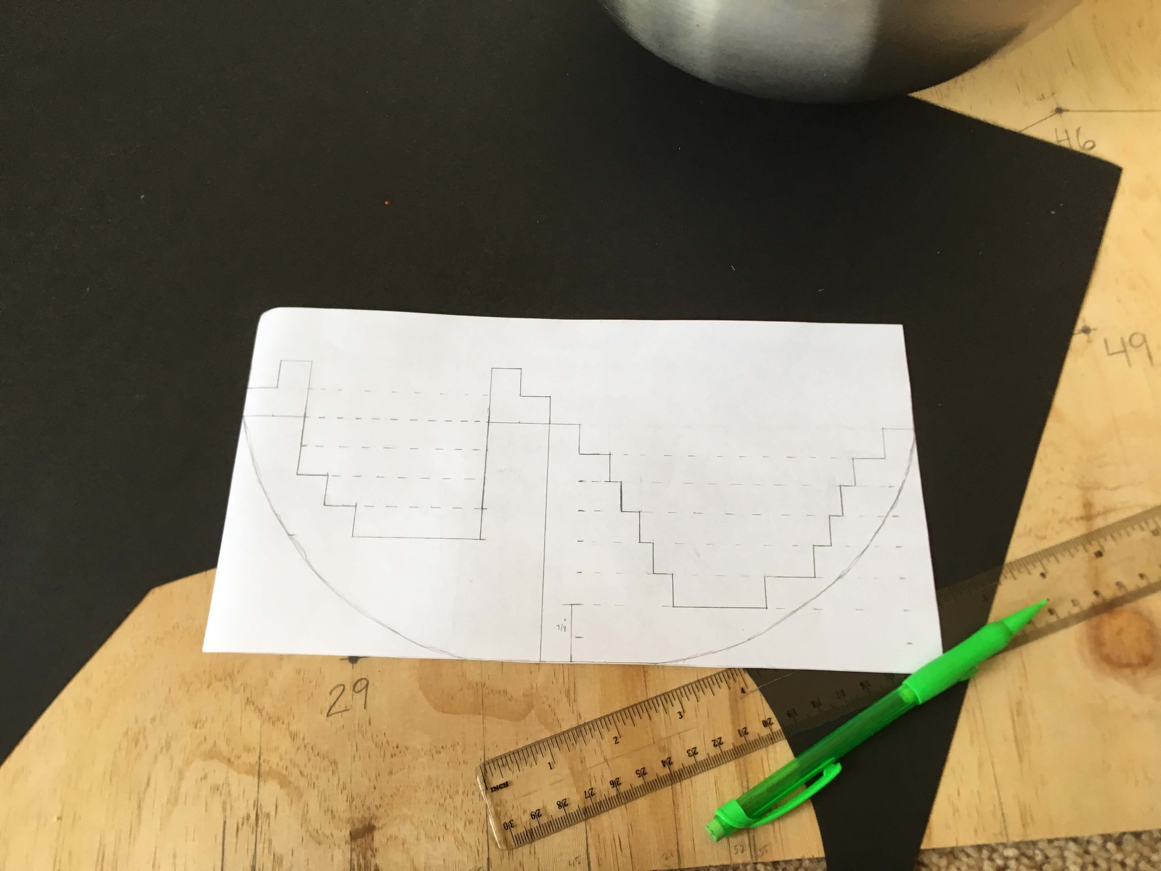 drawing out the layers dimensions