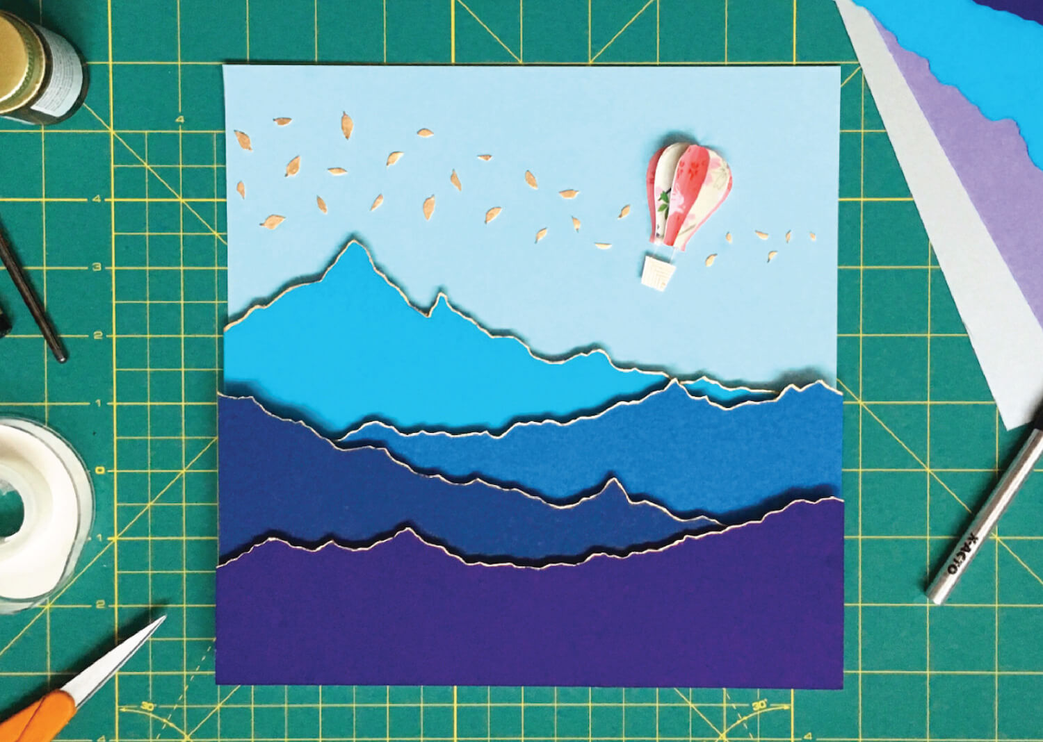 paper mountain landscape pic