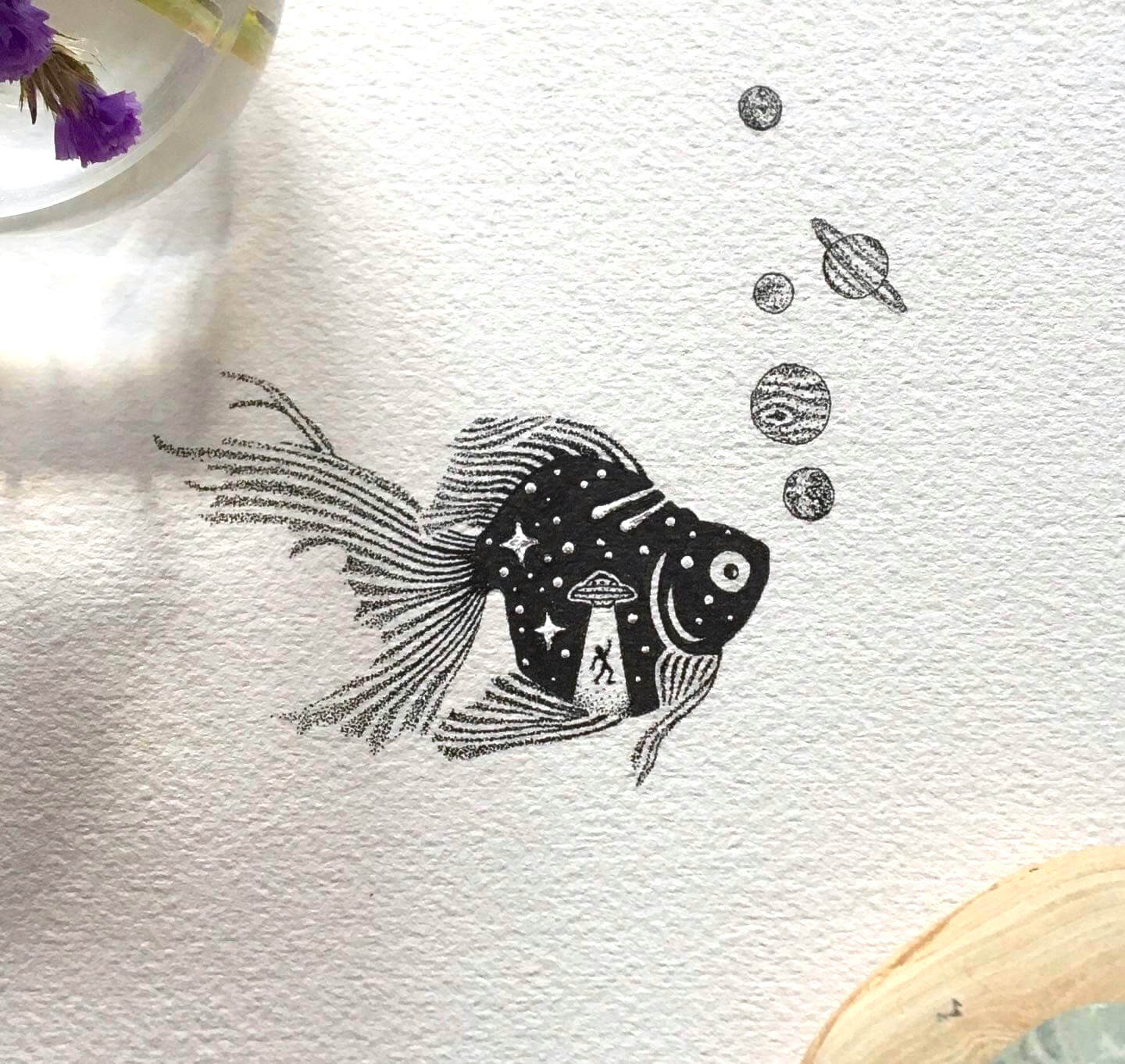 galactic goldfish drawing