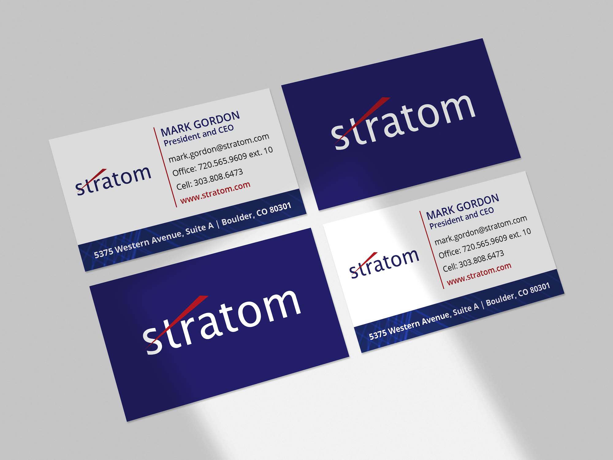 stratom business cards design