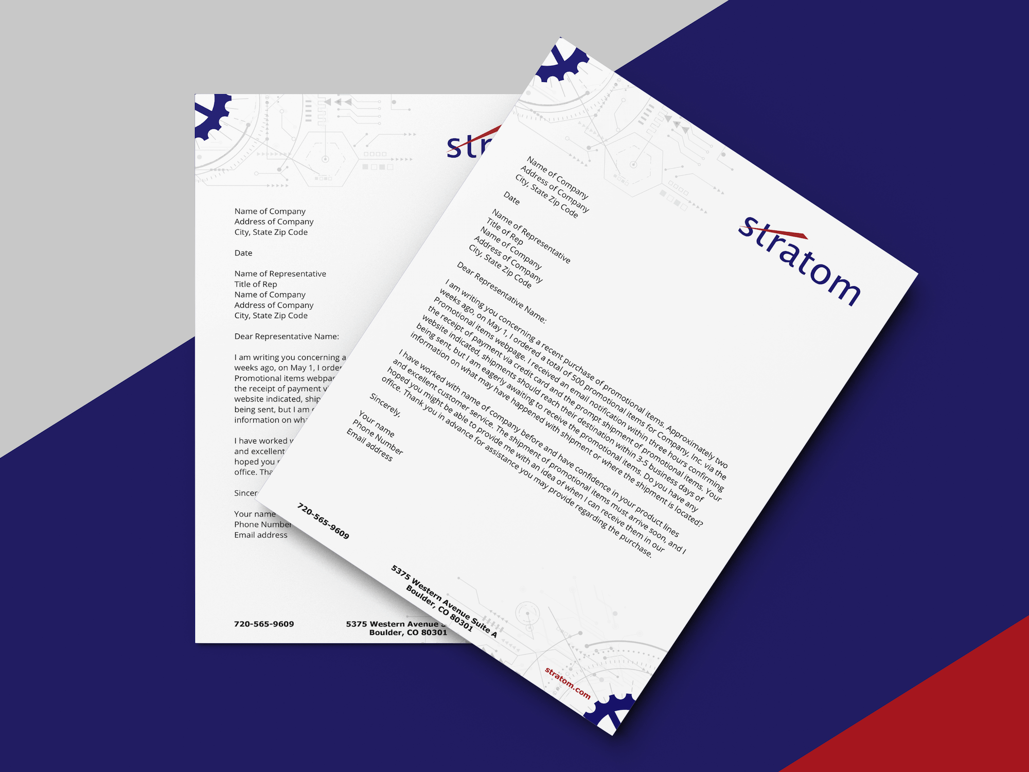 stratom letterhead design